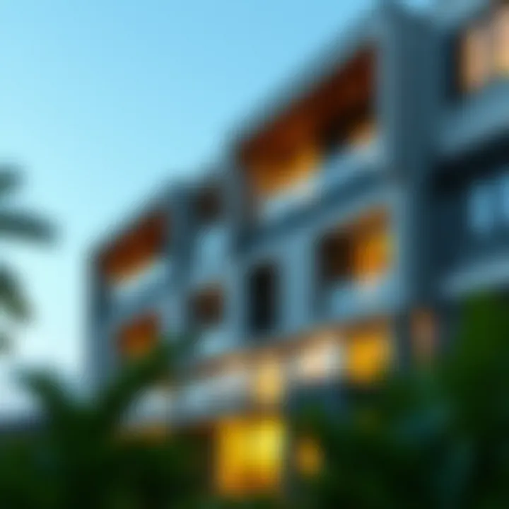 Modern Residences in District 10 JVC Modern residential buildings highlighting real estate trends in District 10