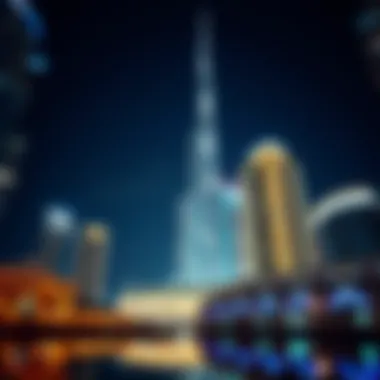 The futuristic structure of the Marina 101 illuminated at night