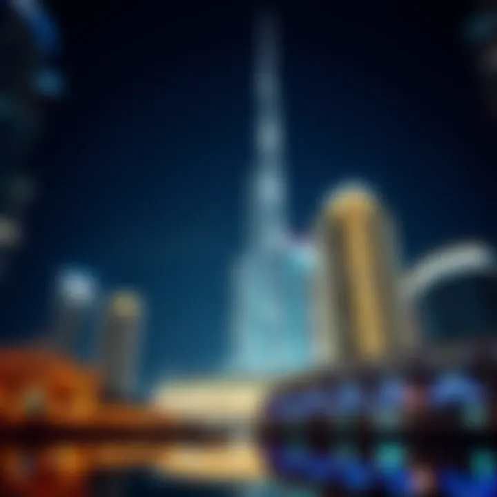 The futuristic structure of the Marina 101 illuminated at night