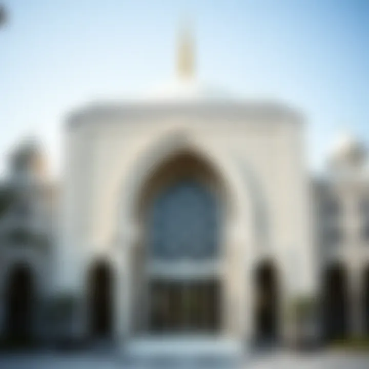 Facade with Captivating Geometric Patterns Exterior facade showcasing Islamic geometric patterns