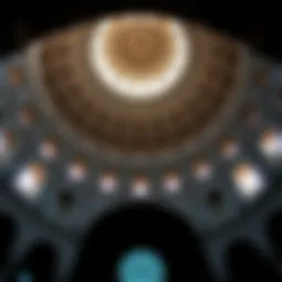 Intricate dome detail of a mosque in Dubai