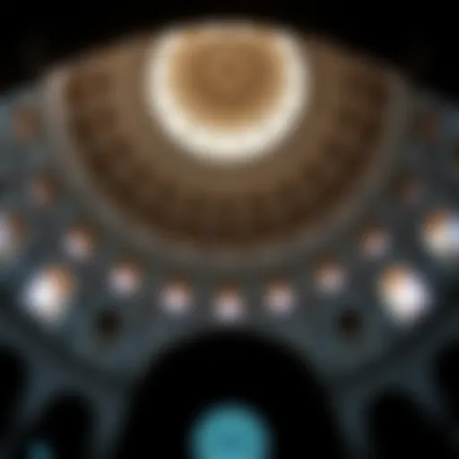 Intricate dome detail of a mosque in Dubai