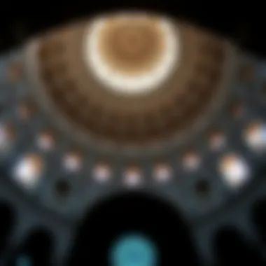 Dome Details of Architectural Marvels Intricate dome detail of a mosque in Dubai