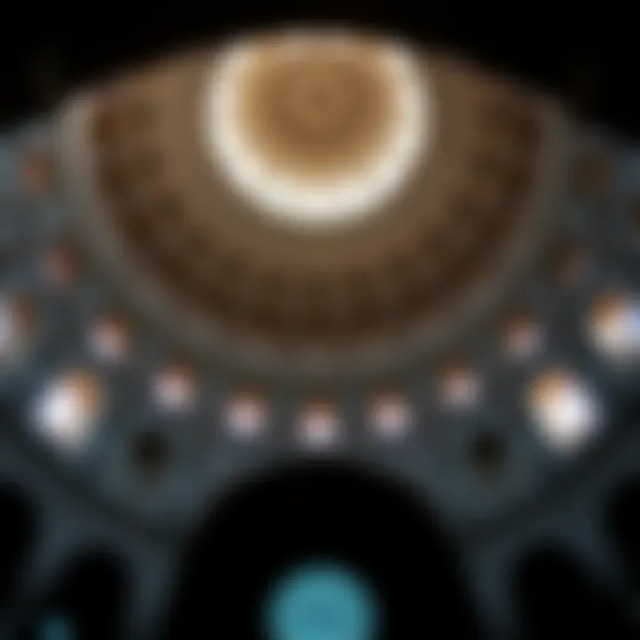 Dome Details of Architectural Marvels Intricate dome detail of a mosque in Dubai