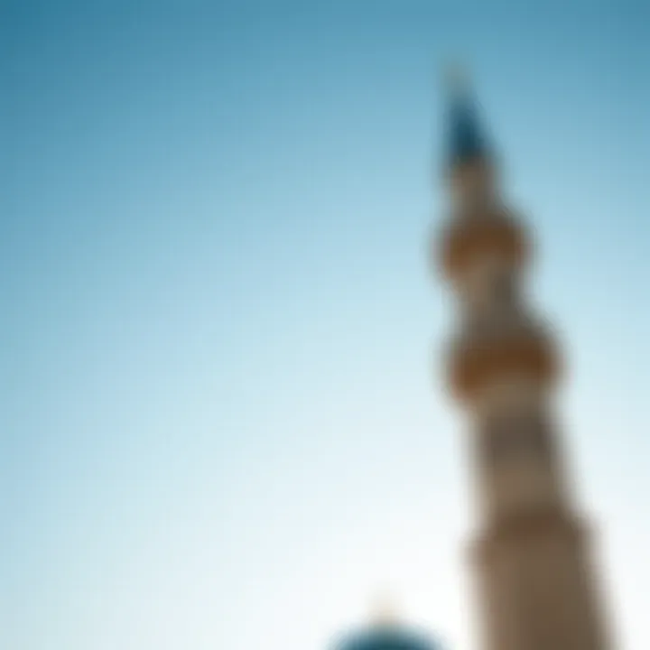 Majestic Minaret Against the Sky Minaret rising against a clear blue sky