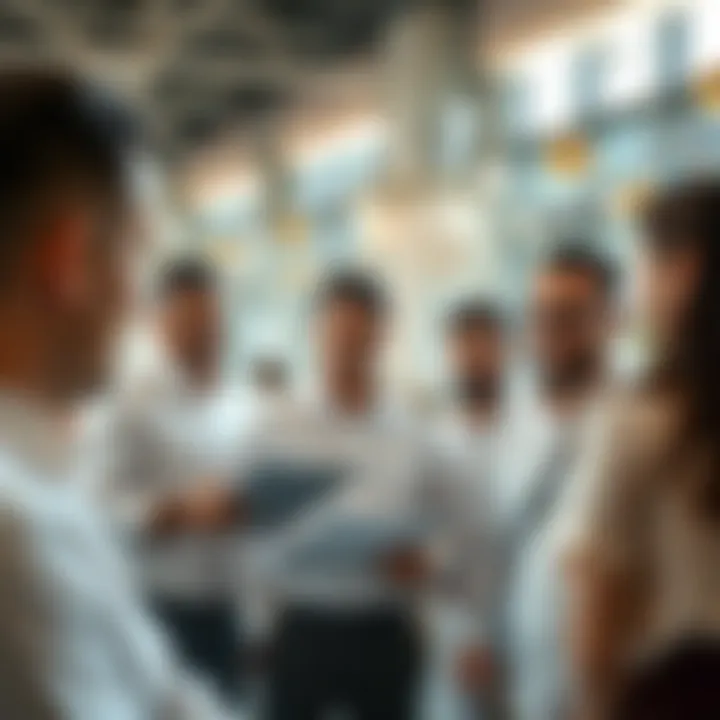 A team of professionals engaged in facility management planning.