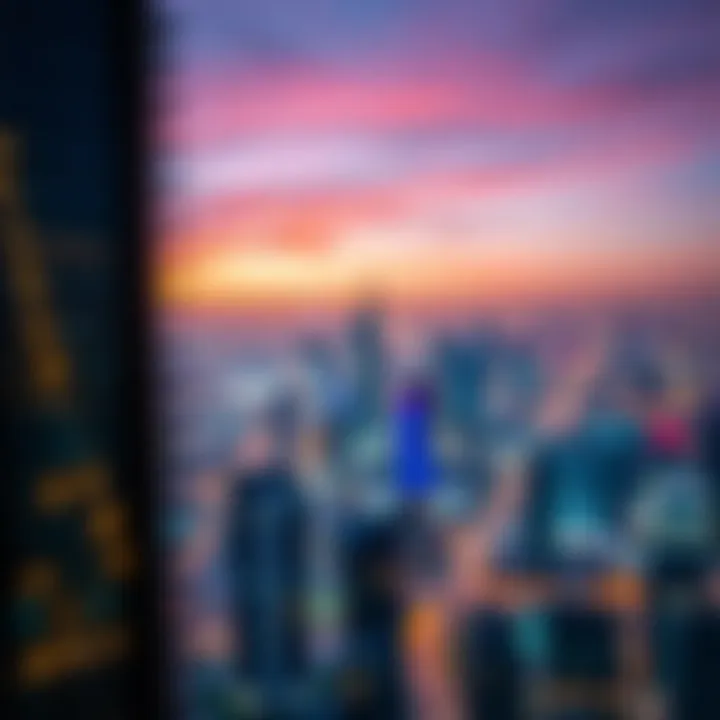 Panoramic skyline view from Fortune Tower