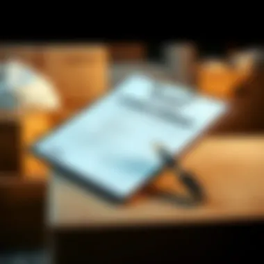 An organized moving inventory checklist on a clipboard