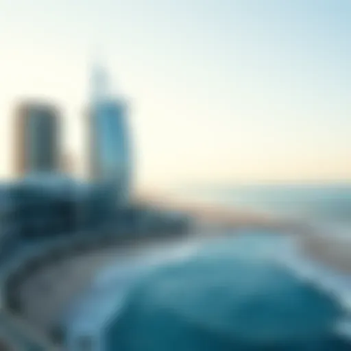 A breathtaking view of Dubai's golden sandy beaches