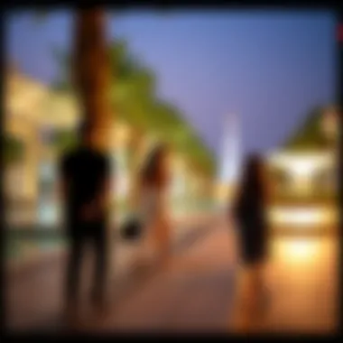 Visitors at حديقة الجرف Visitors enjoying the relaxing atmosphere of حديقة الجرف