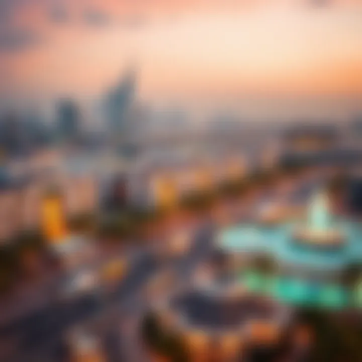 Stunning skyline view of Jumeirah Village Circle