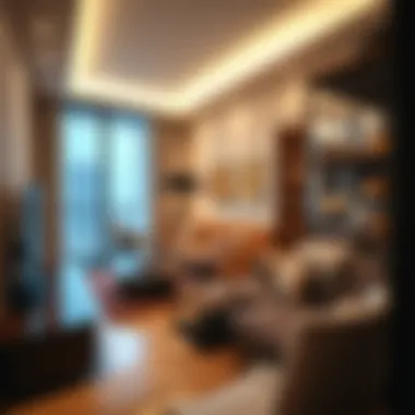 Contemporary Interior of a Hotel Apartment Modern living space inside a hotel apartment
