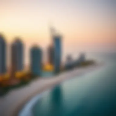 Panoramic View of Jumeirah Beach Residence A panoramic view of Jumeirah Beach Residence showcasing the stunning skyline and beach.