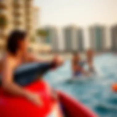 Recreational Activities at Jumeirah Beach Residence Vibrant recreational activities available at Jumeirah Beach Residence, including watersports and leisure spaces.