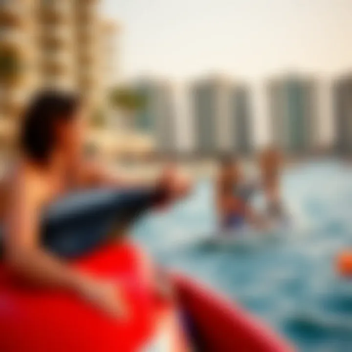 Recreational Activities at Jumeirah Beach Residence Vibrant recreational activities available at Jumeirah Beach Residence, including watersports and leisure spaces.