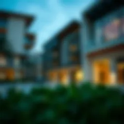 Architectural marvel of Madinat Khalifa showcasing modern design elements