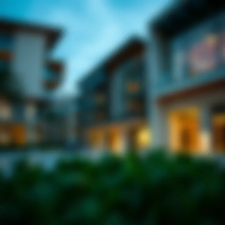 Modern Architecture in Madinat Khalifa Architectural marvel of Madinat Khalifa showcasing modern design elements