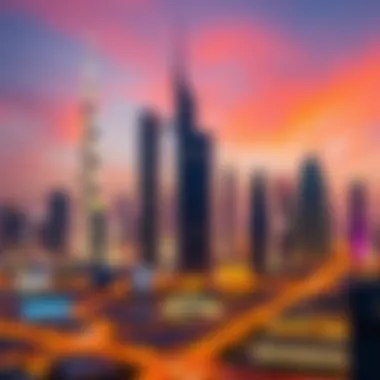 A vibrant Dubai skyline highlighting prime locations for rentals
