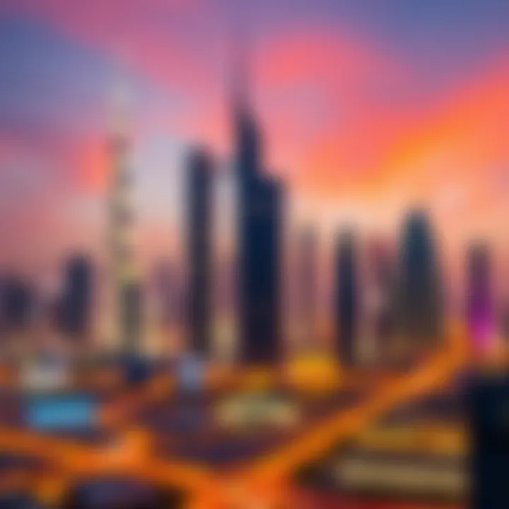 A vibrant Dubai skyline highlighting prime locations for rentals