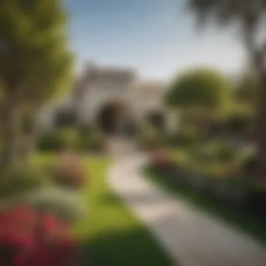 Landscaped Beauty Surrounding Mulberry Beautifully landscaped surroundings of Mulberry in Dubai Hills