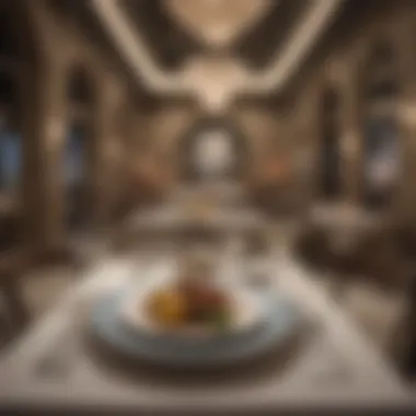 Gourmet Dining in Dubai Gourmet dining experience with elegant presentation