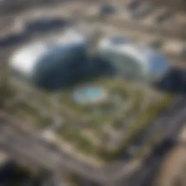 Aerial View of Silicon Oasis Aerial view of Silicon Oasis, illustrating its strategic location for businesses.