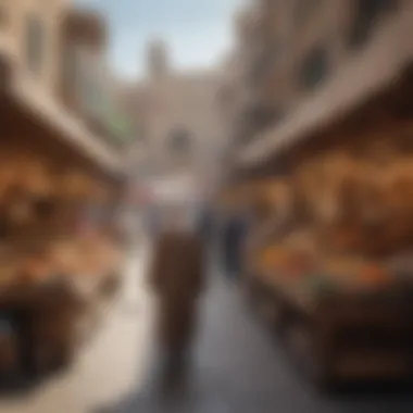 A bustling local market reflecting the unique culture and offerings of Mohammed Bin Zayed City.