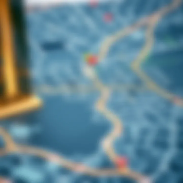 A map of Mussafah pinpointing key locations and transport links