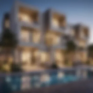 Contemporary Design of Sama Townhouses Exterior view of Sama Townhouses showcasing contemporary design