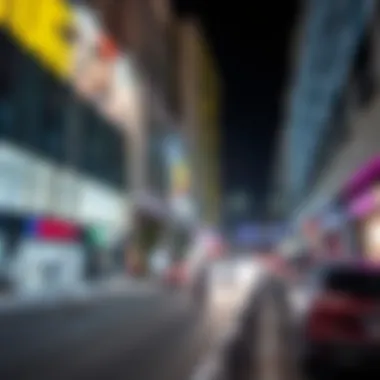 Modern Commercial Establishments on Sheikh Rashid Street Modern commercial establishments contributing to Dubai's economy