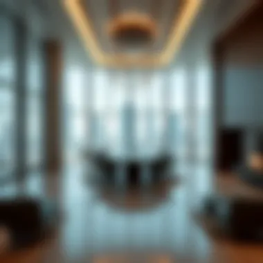 Luxurious Office Interiors at Sheikh Zayed Road Interior of a luxury high-rise office building on Sheikh Zayed Road