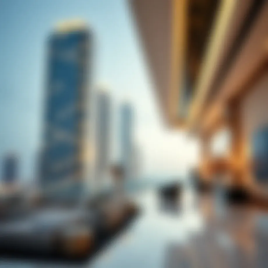 A luxurious high-rise building in Dubai