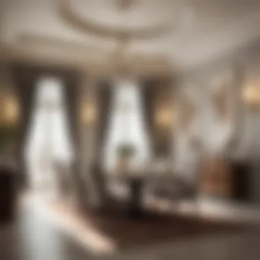 Elegant Dining Area with Cultural Nuances Elegant dining area showcasing traditional and modern elements