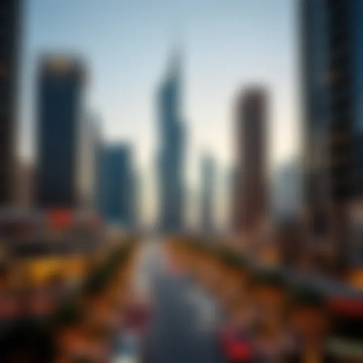 Downtown Dubai: The Heart of Modernity A panoramic view of Downtown Dubai showcasing iconic skyscrapers