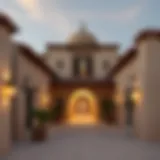 Traditional Arabian village architecture showcasing intricate designs