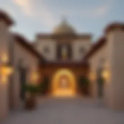 Traditional Arabian village architecture showcasing intricate designs