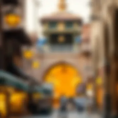 Heritage Architecture of the Gold Souk Traditional architecture of the Gold Souk reflecting Dubai's heritage