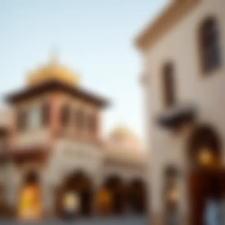 Historic Architecture of the Gold Souq Traditional architecture of the Gold Souq highlighting its historic significance