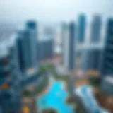 Panoramic view of JLT Cluster K showcasing modern architecture