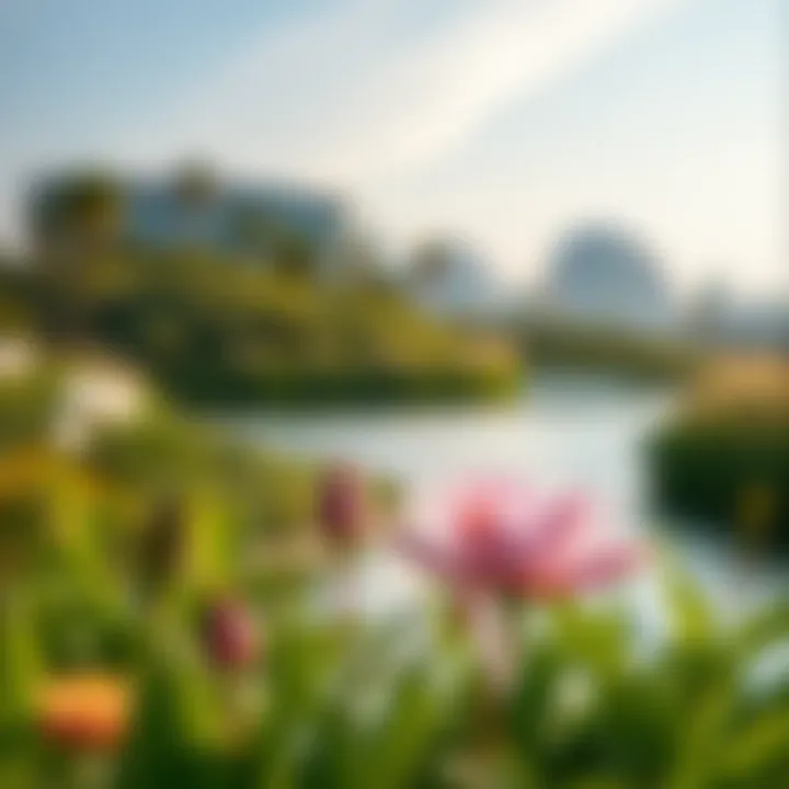 Ecological significance highlighted by the flora surrounding Dubai's lakes