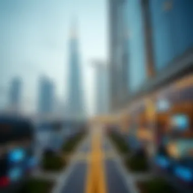 A futuristic representation of Dubai's digital economy and technology sector growth