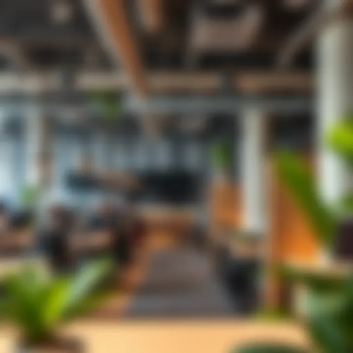 Interior of a co-working space in Dubai Internet City filled with entrepreneurs and innovative startups