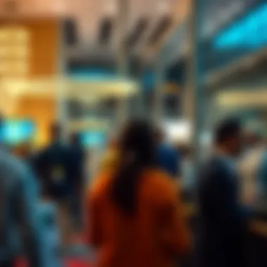 A vibrant networking event within one of Dubai's technology parks featuring industry leaders and innovators