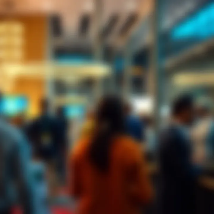 A vibrant networking event within one of Dubai's technology parks featuring industry leaders and innovators