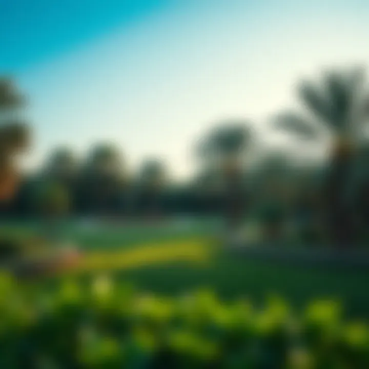 Lush green spaces and parks in Meydan