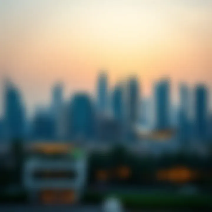 A stunning view of Meydan's modern skyline