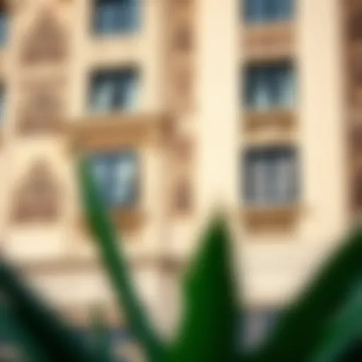 Facade of the Old Gargash Building showcasing intricate architectural details