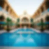 Stunning architectural view of Al Mamzar Park's swimming pool