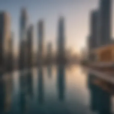 Infinity Pool with Stunning Skyline Luxurious swimming pool with skyline view at The Torch