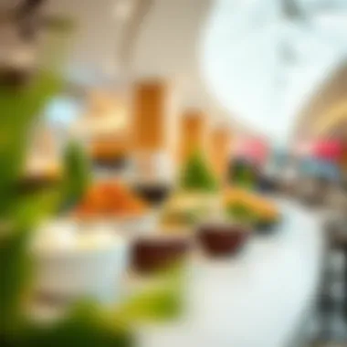 Culinary delights available at various dining options